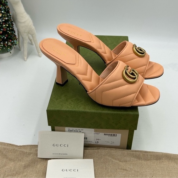 Women’s Gucci Marmont, leather mules size 39.5 made in Italy - Picture 2 of 10